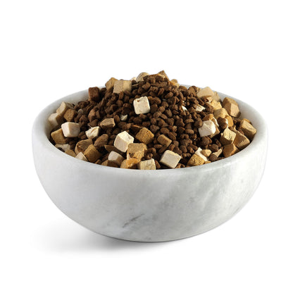 Koville natural stone pet bowl in Namib Fantasy