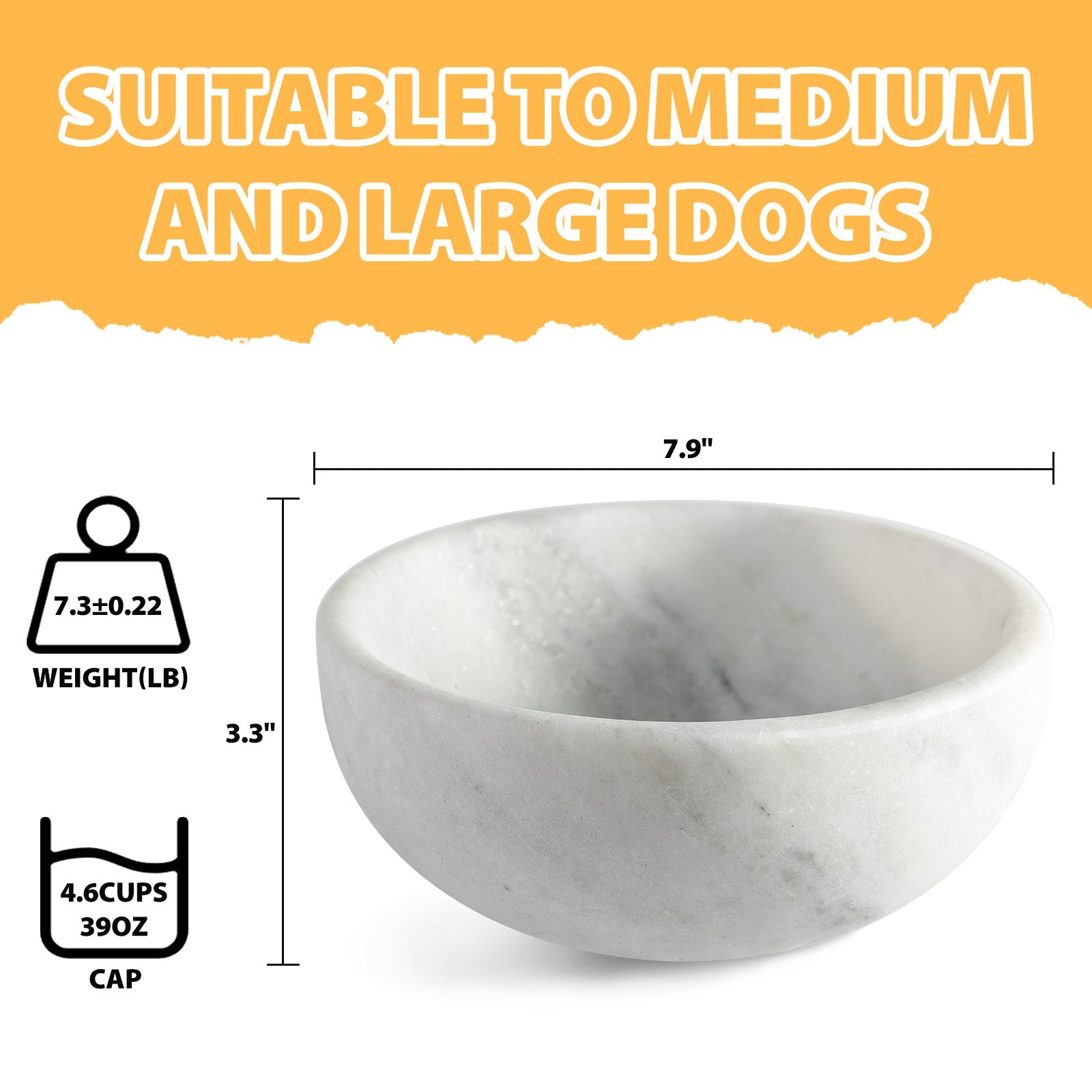 Koville natural stone pet bowl in Namib Fantasy