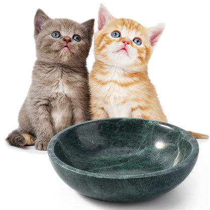 Koville natural stone pet bowl in Indian Green