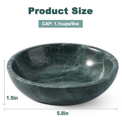 Koville natural stone pet bowl in Indian Green