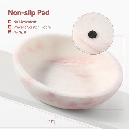 Koville natural stone pet bowl in Namibia Rose