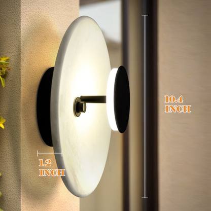 Koville natural stone wall lamp in Namib Bianco