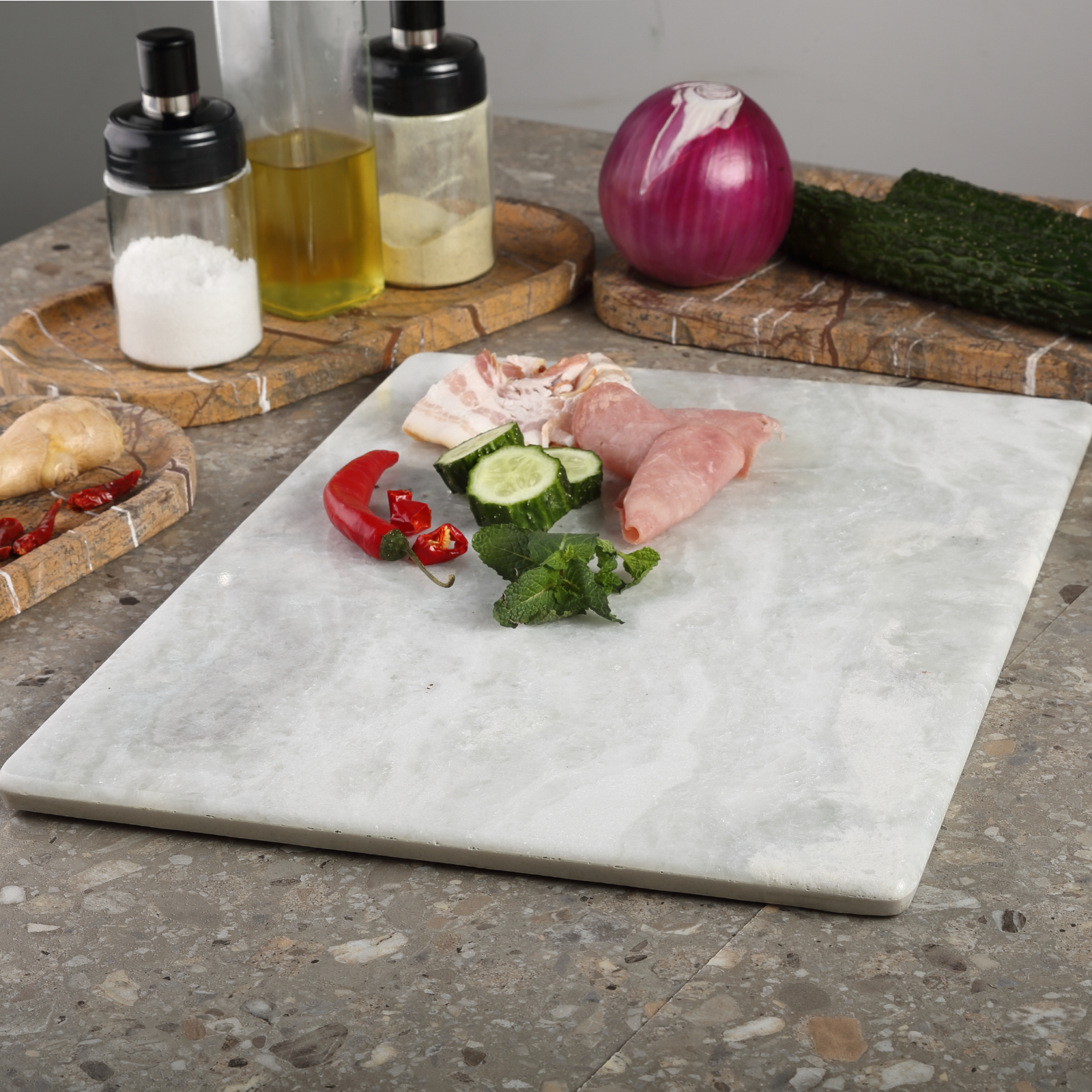 Koville natural stone pastry board in Namib Fantasy