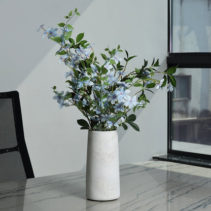 Koville Natural Stone Round Pen Holder in Namib Bianco, product view 1