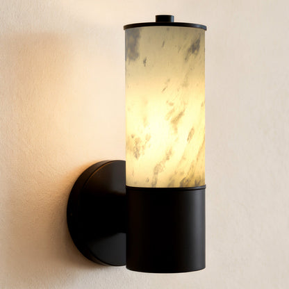 Koville natural stone wall lamp in Namib Bianco