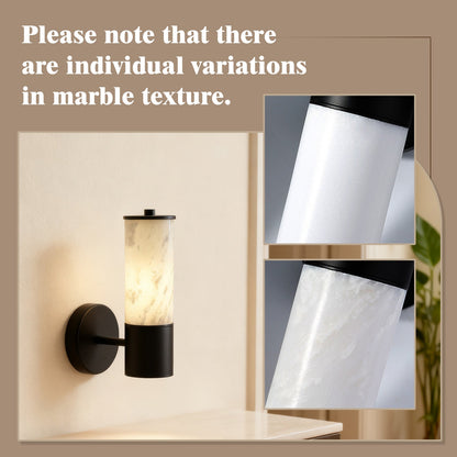 Koville natural stone wall lamp in Namib Bianco