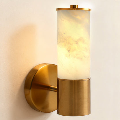 Koville natural stone wall lamp in Namib Bianco