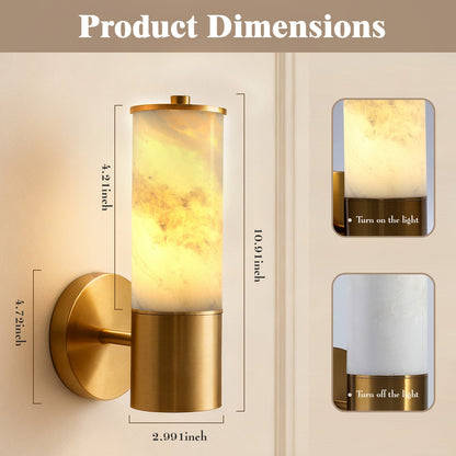 Koville natural stone wall lamp in Namib Bianco