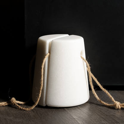 Koville Natural Marble Door Stopper for Interior Doors in Namib Fantasy - stone surface detail