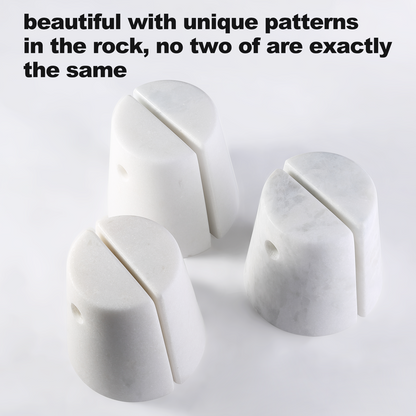 Koville Natural Marble Door Stopper for Interior Doors in Namib Fantasy - decorative form