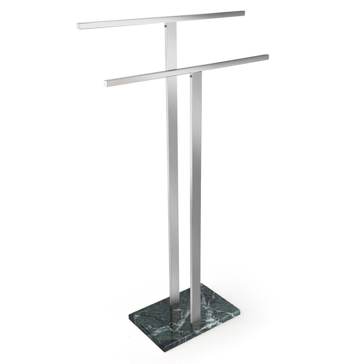 Koville Natural Marble natural marble floor-standing towel rack in Verde Remeggiato for bathroom vanity