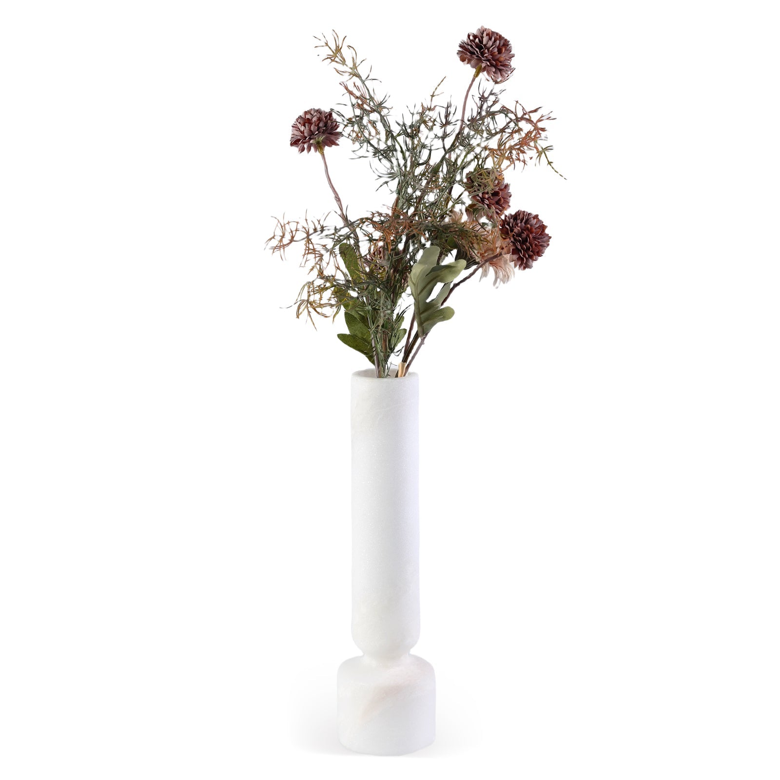 Koville Natural Stone Flashlight Vase for Floral Stems - Φ70*260 in natural stone, product view 1