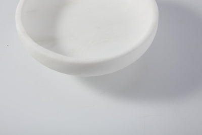 Koville Marble and Travertine Pedestal Fruit Bowl for Tabletop Display, 7.4 in – Namib Fantasy, view 4