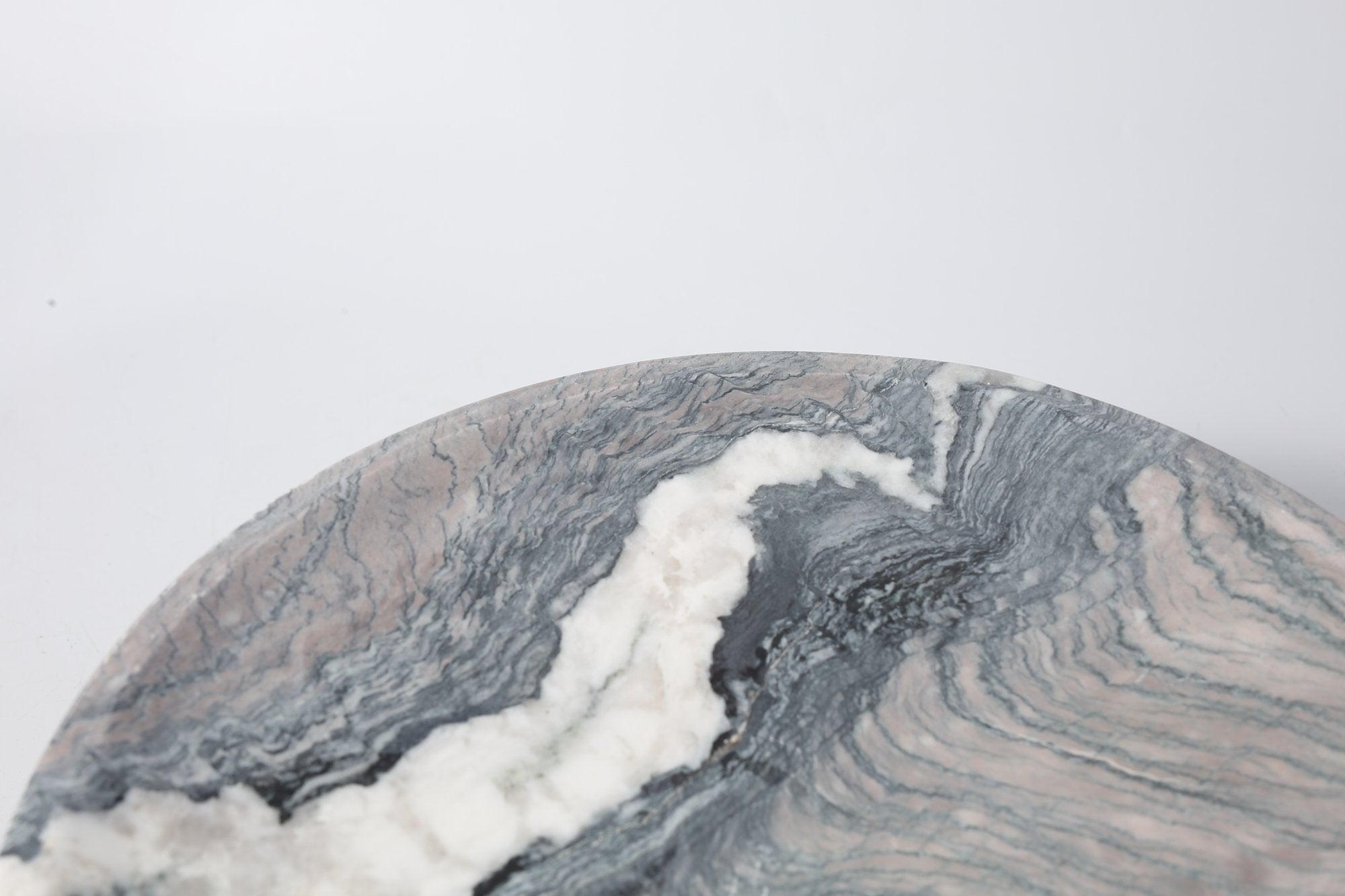 Koville Natural Marble Deep Square Fruit Bowl for Tabletop Display in Rosso Luana - crafted stone profile