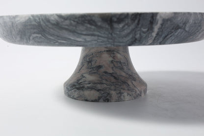 Koville Natural Marble Deep Square Fruit Bowl for Tabletop Display in Rosso Luana - product presentation