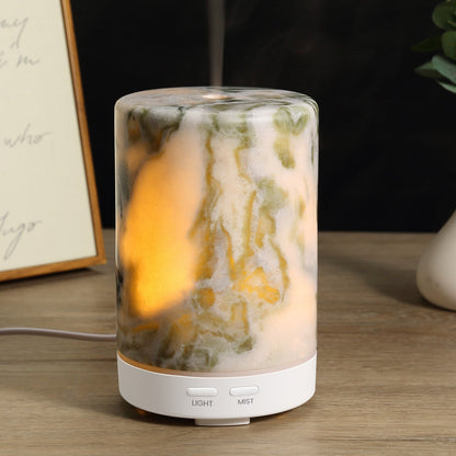 Koville marble humidifier in Bianco Palomino