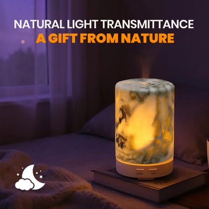 Koville marble humidifier in Bianco Palomino