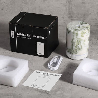 Koville marble humidifier in Bianco Palomino