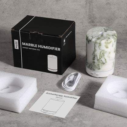 Koville marble humidifier in Bianco Palomino