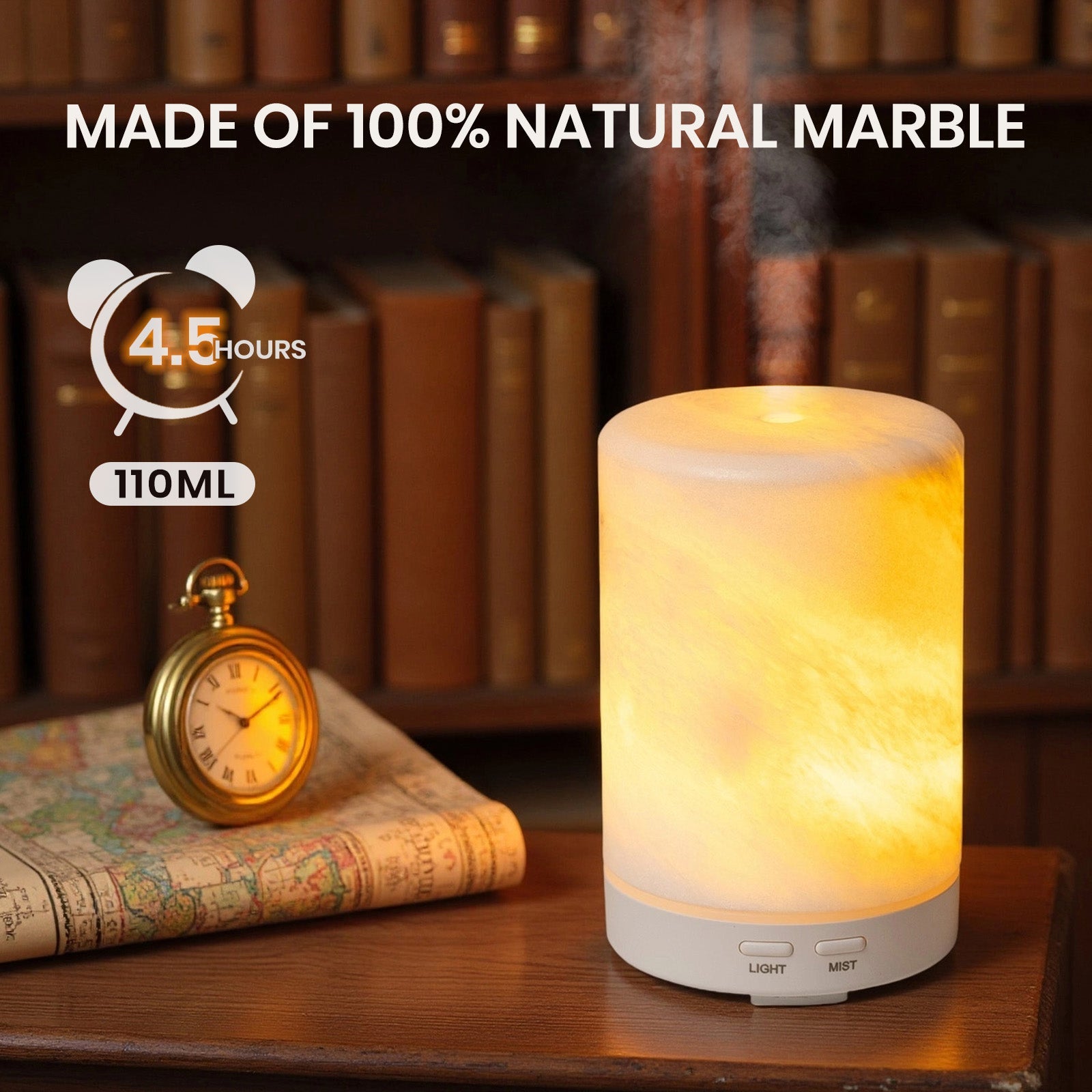 Koville marble humidifier in Namib Bianco