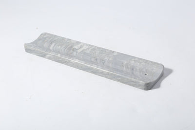 Koville incense holder in Palissandro Blue with burning incense stick
