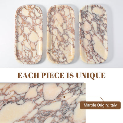 Koville Natural Stone One-Piece Square Trays in Calacatta Viola, product view 29