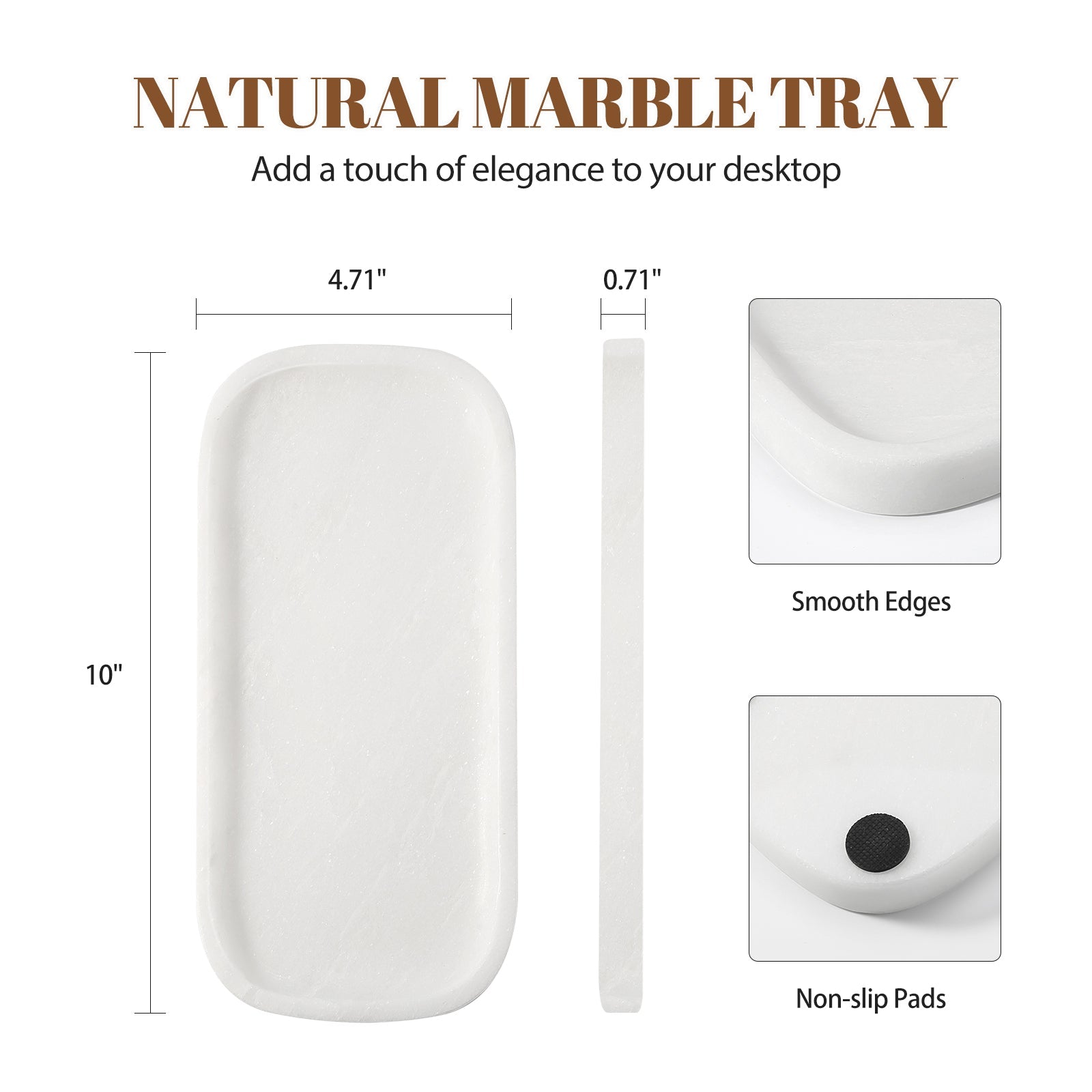 Koville Natural Stone One-Piece Square Trays in Namib Fantasy, product view 32