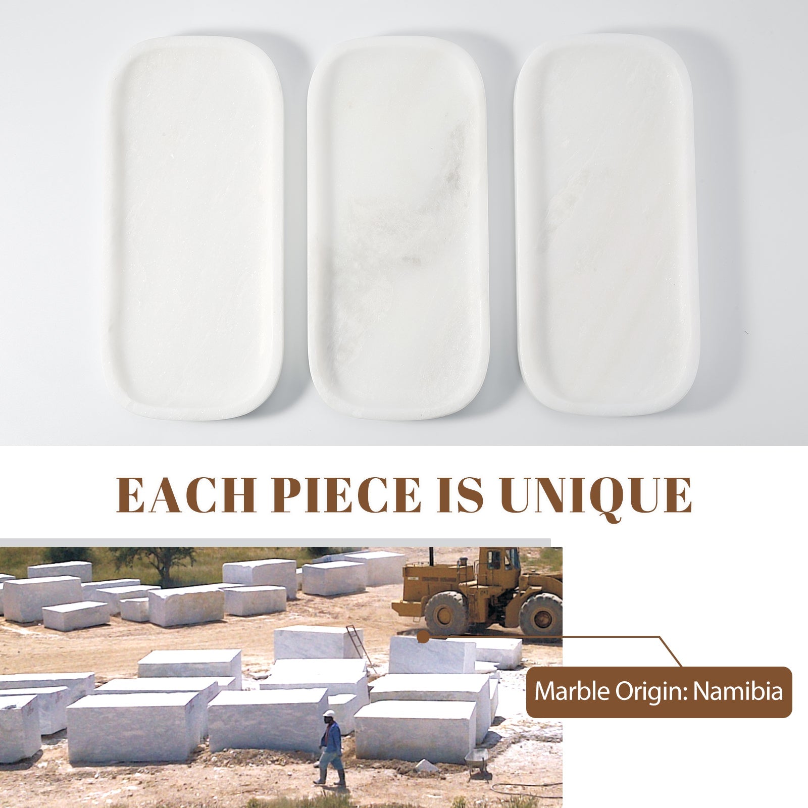 Koville Natural Stone One-Piece Square Trays in Namib Fantasy, product view 33