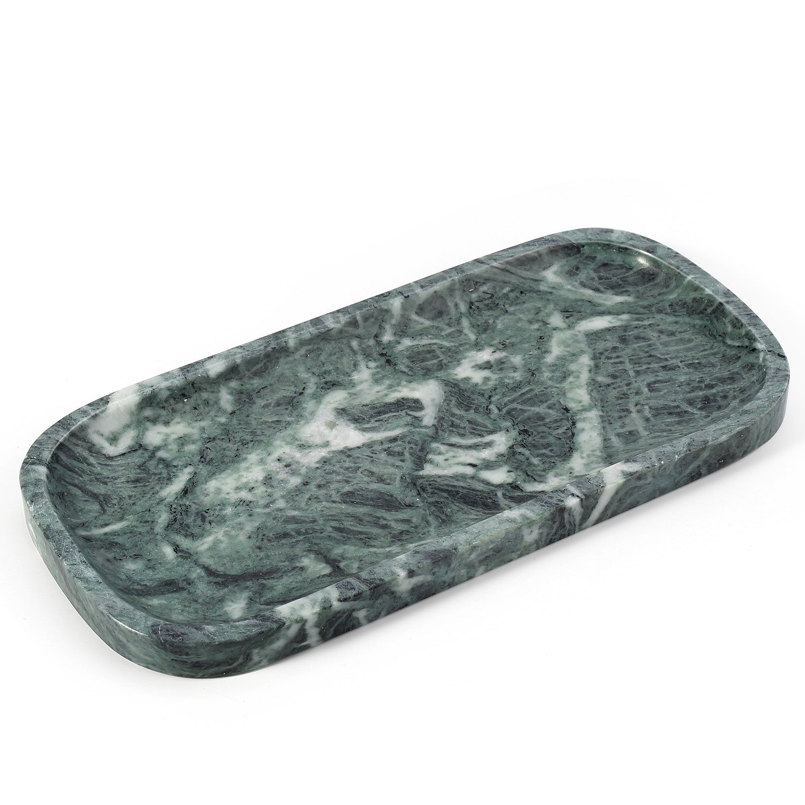 Koville green decorative tray in natural stone