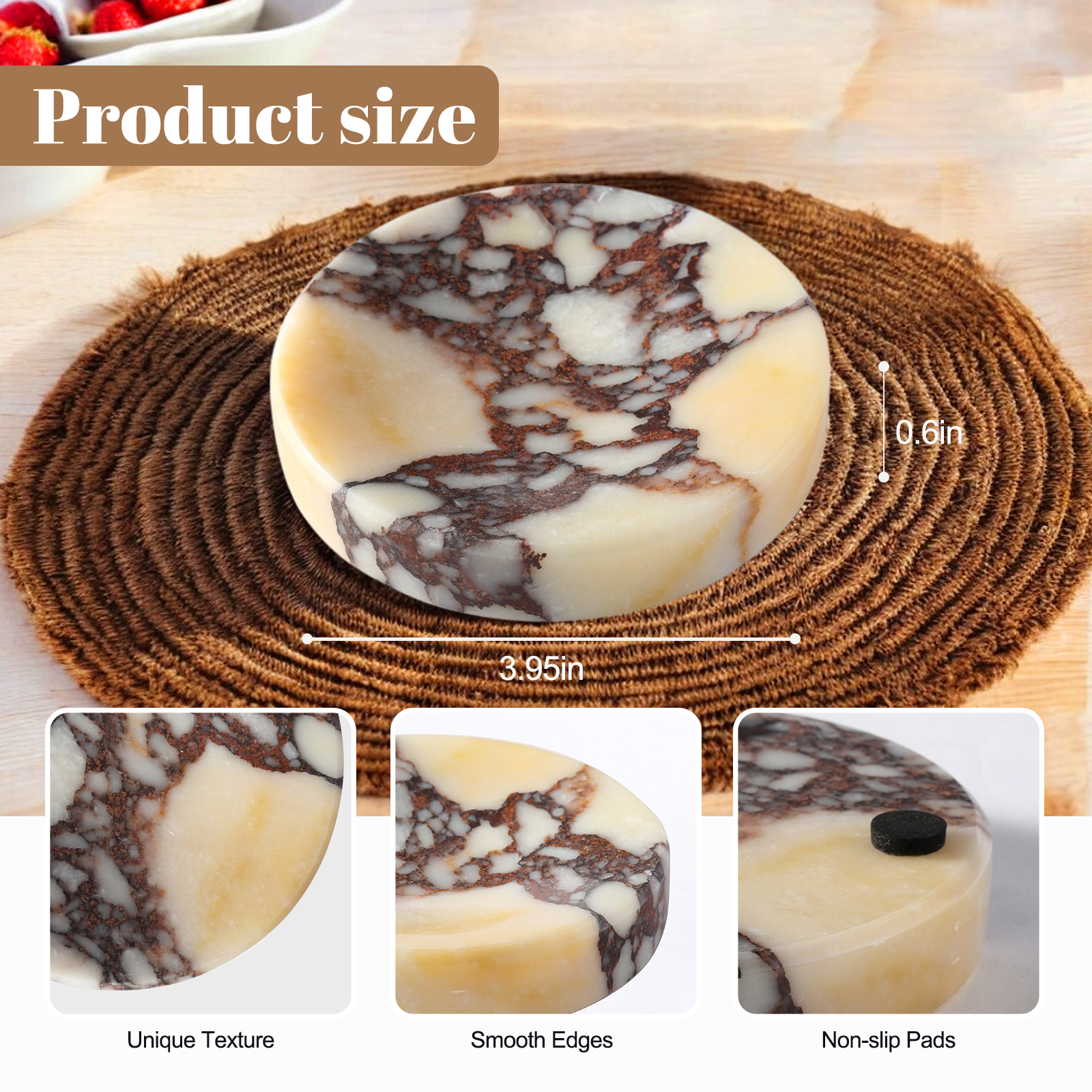 Koville Natural Stone Tea Cups in natural stone, product view 10