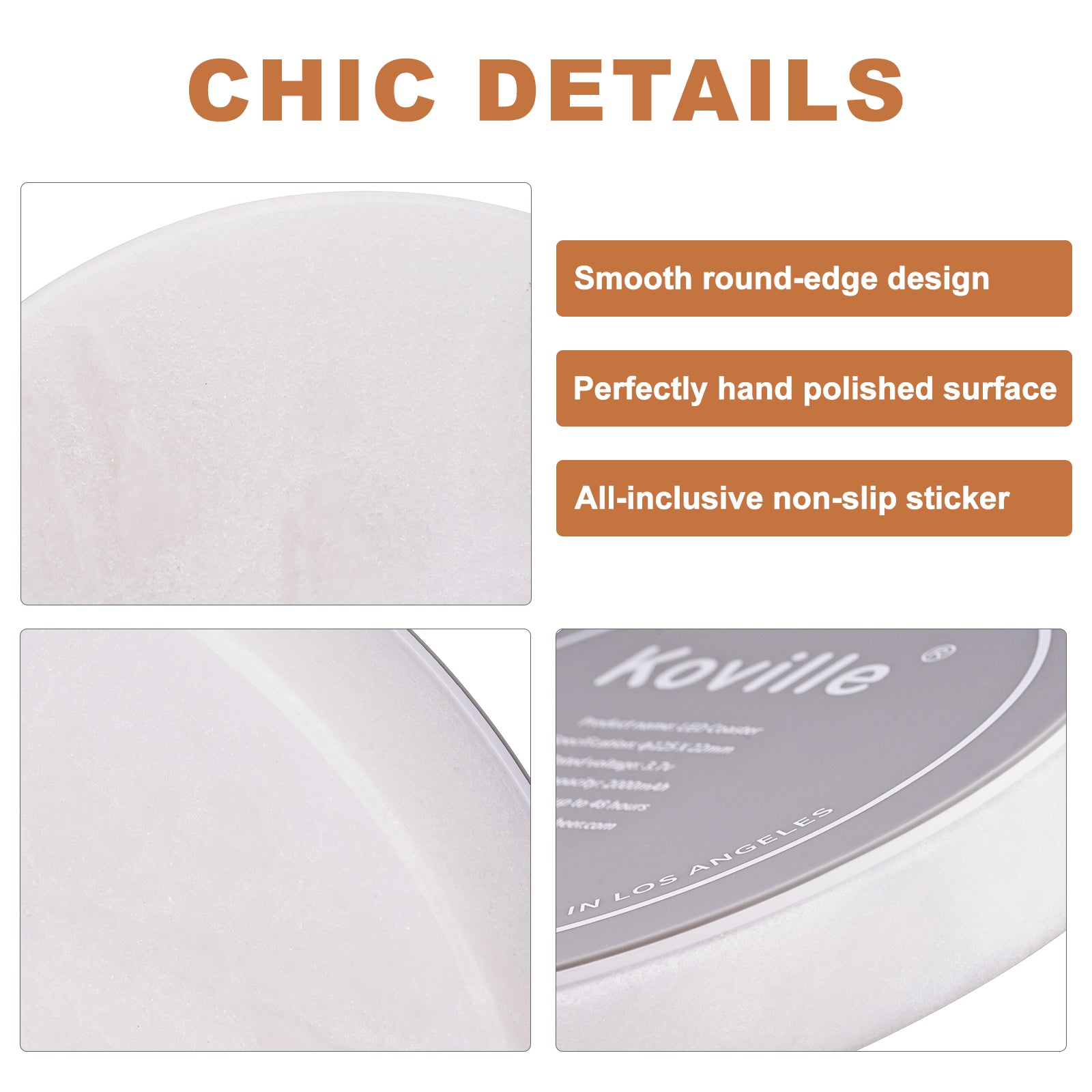 Koville led bar coaster in Namib Bianco