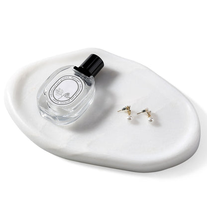 Koville lace edge storage tray for small items in Namib Bianco natural stone