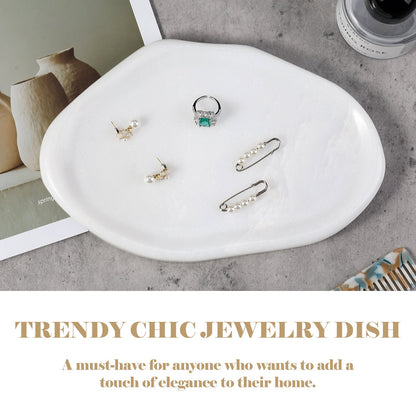 Koville lace edge storage tray for small items in Namib Bianco natural stone
