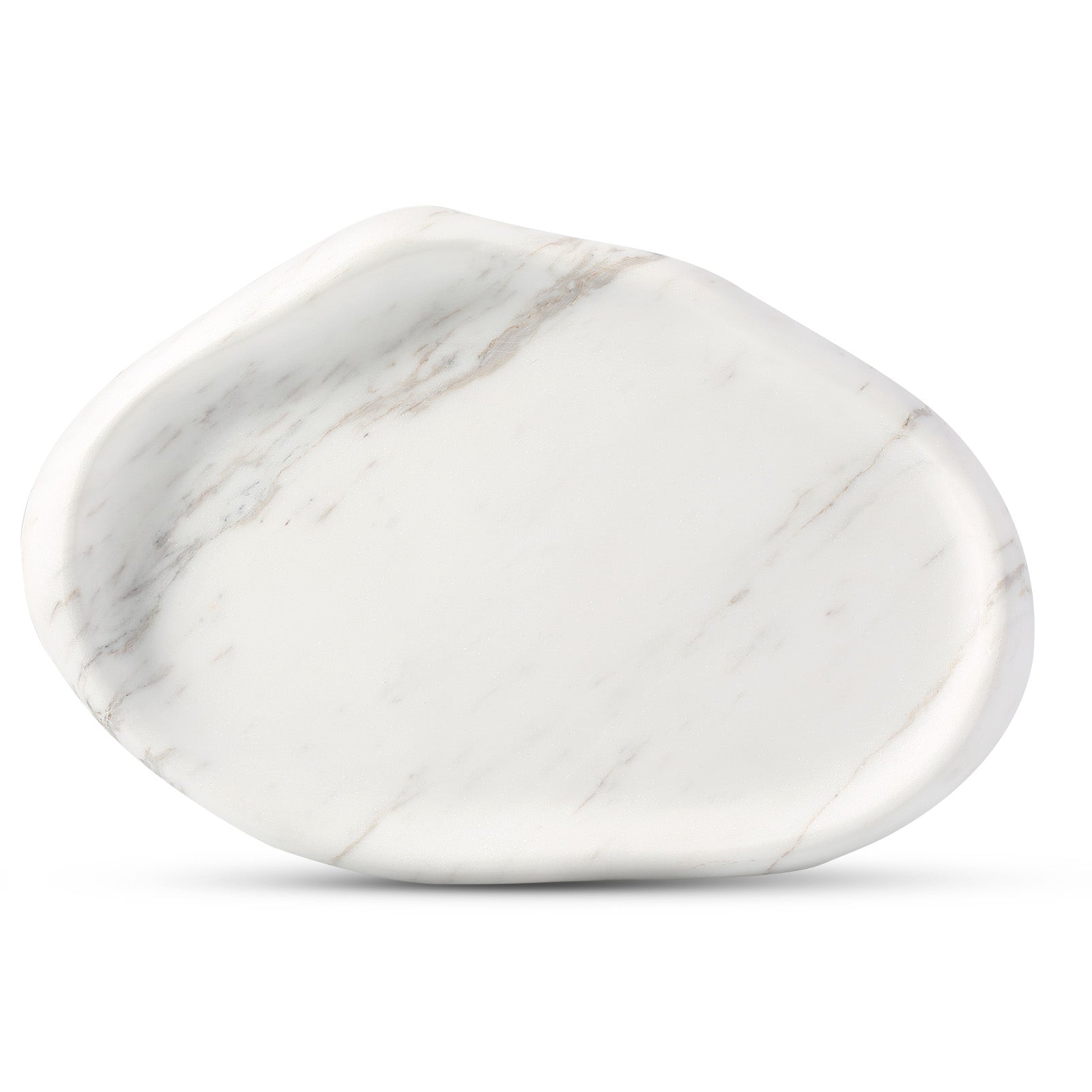 Koville lace edge storage tray for small items in Volakas natural stone
