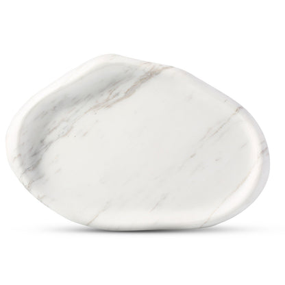 Koville lace edge storage tray for small items in Volakas natural stone