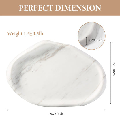 Koville lace edge storage tray for small items in Volakas natural stone