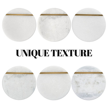 Koville Natural Stone Copper Inlay Round Coaster Sets in Namib Fantasy, product view 8