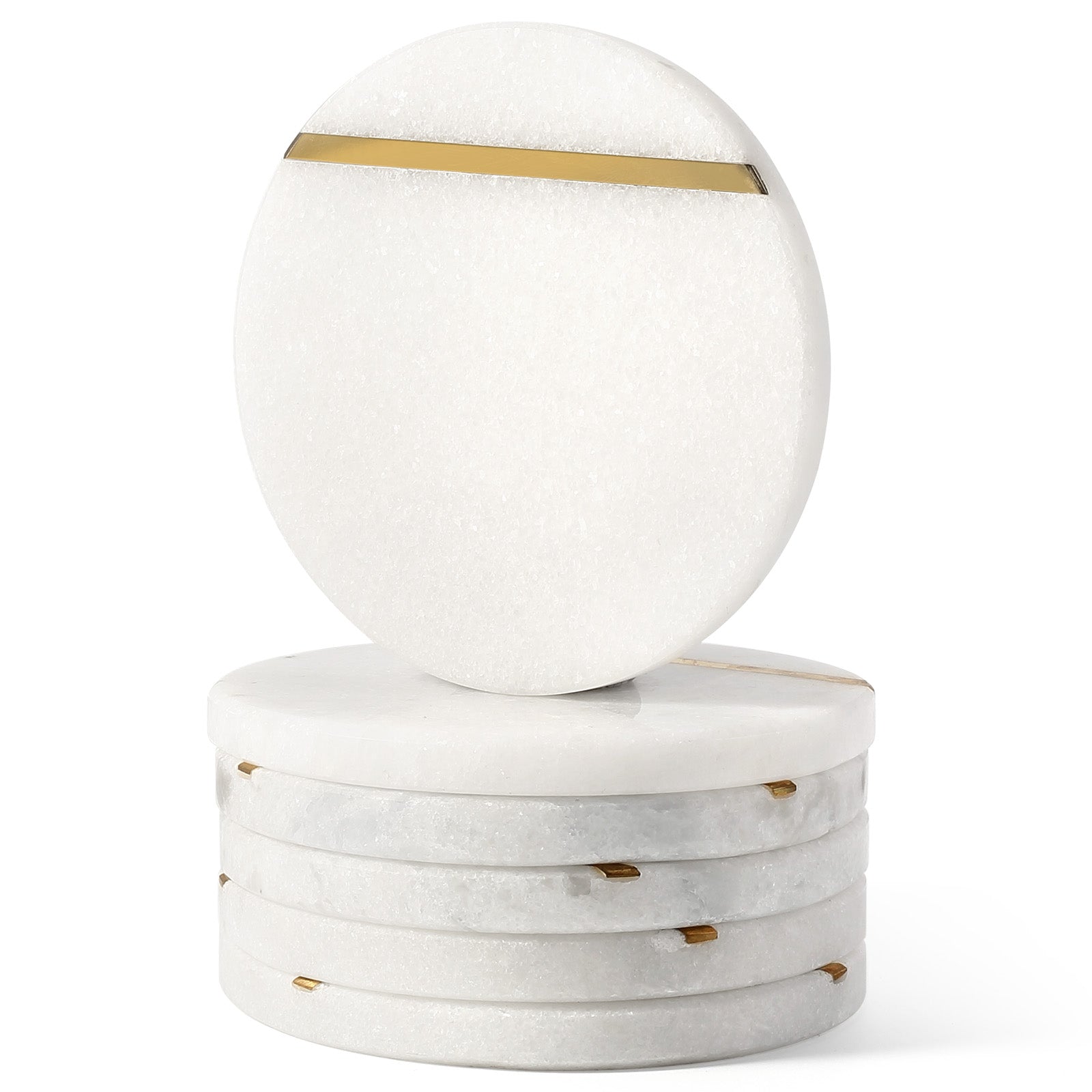 Koville Natural Stone Copper Inlay Round Coaster Sets in Namib Fantasy, product view 9