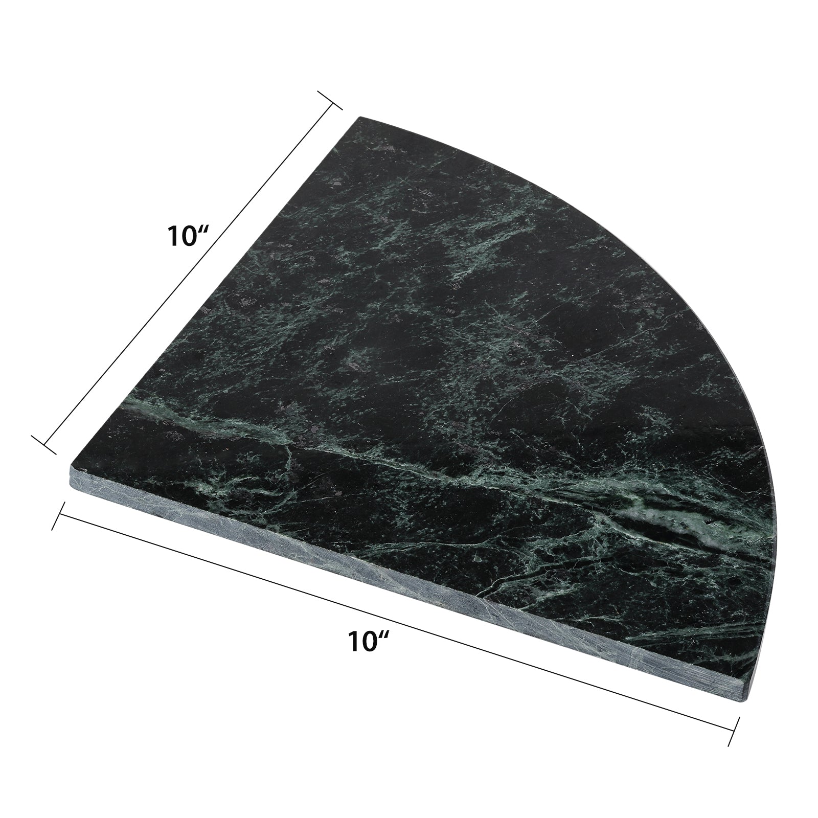 Koville Natural Marble corner shelf in Indian Green for a bathroom corner