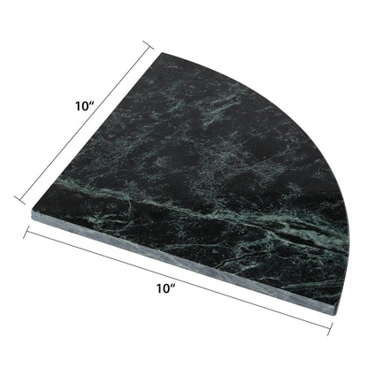 Koville Natural Marble corner shelf in Indian Green for a bathroom corner