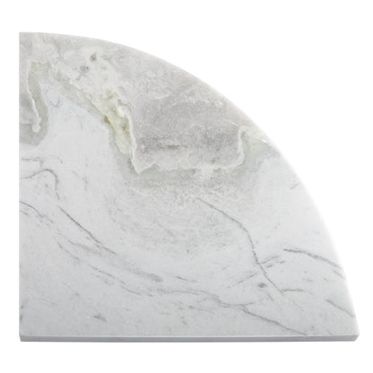 Koville Natural Marble corner shelf in Namib Fantasy for a bathroom corner