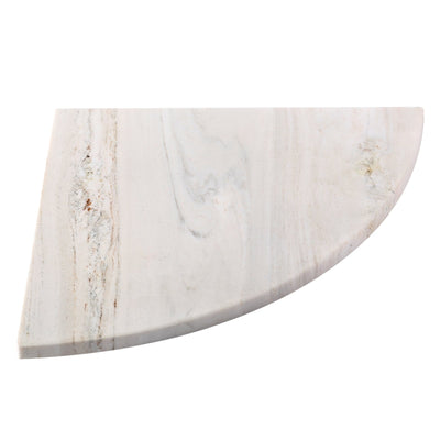 Koville Natural Marble corner shelf in Palissandro Classico for a bathroom corner