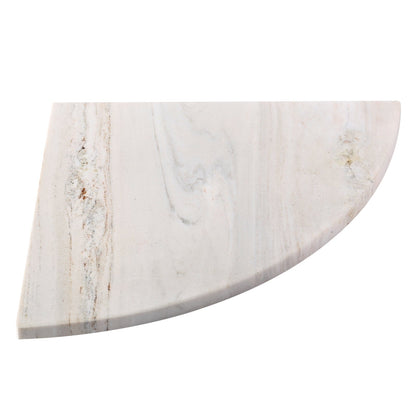 Koville Natural Marble corner shelf in Palissandro Classico for a bathroom corner