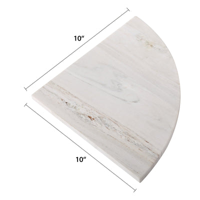 Koville Natural Marble corner shelf in Palissandro Classico for a bathroom corner