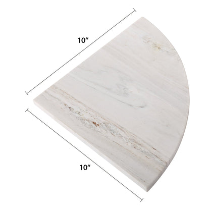 Koville Natural Marble corner shelf in Palissandro Classico for a bathroom corner