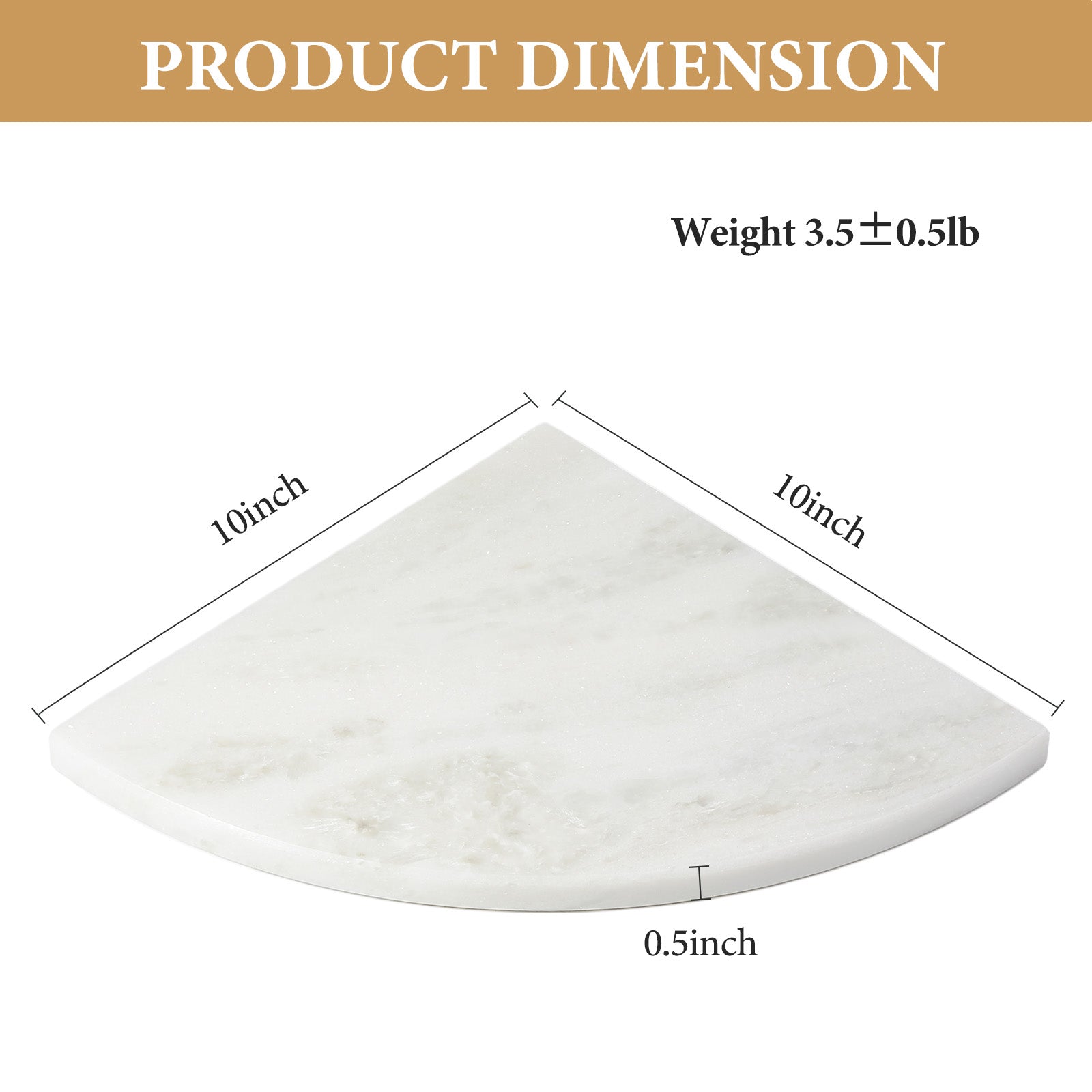 Koville Natural Marble corner shelf in Namib Fantasy for a bathroom corner