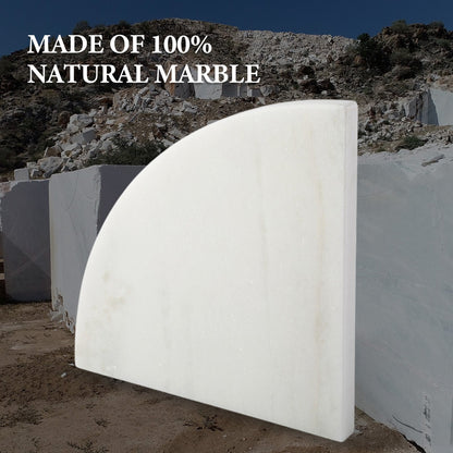 Koville Natural Marble corner shelf in Namib Fantasy for a bathroom corner