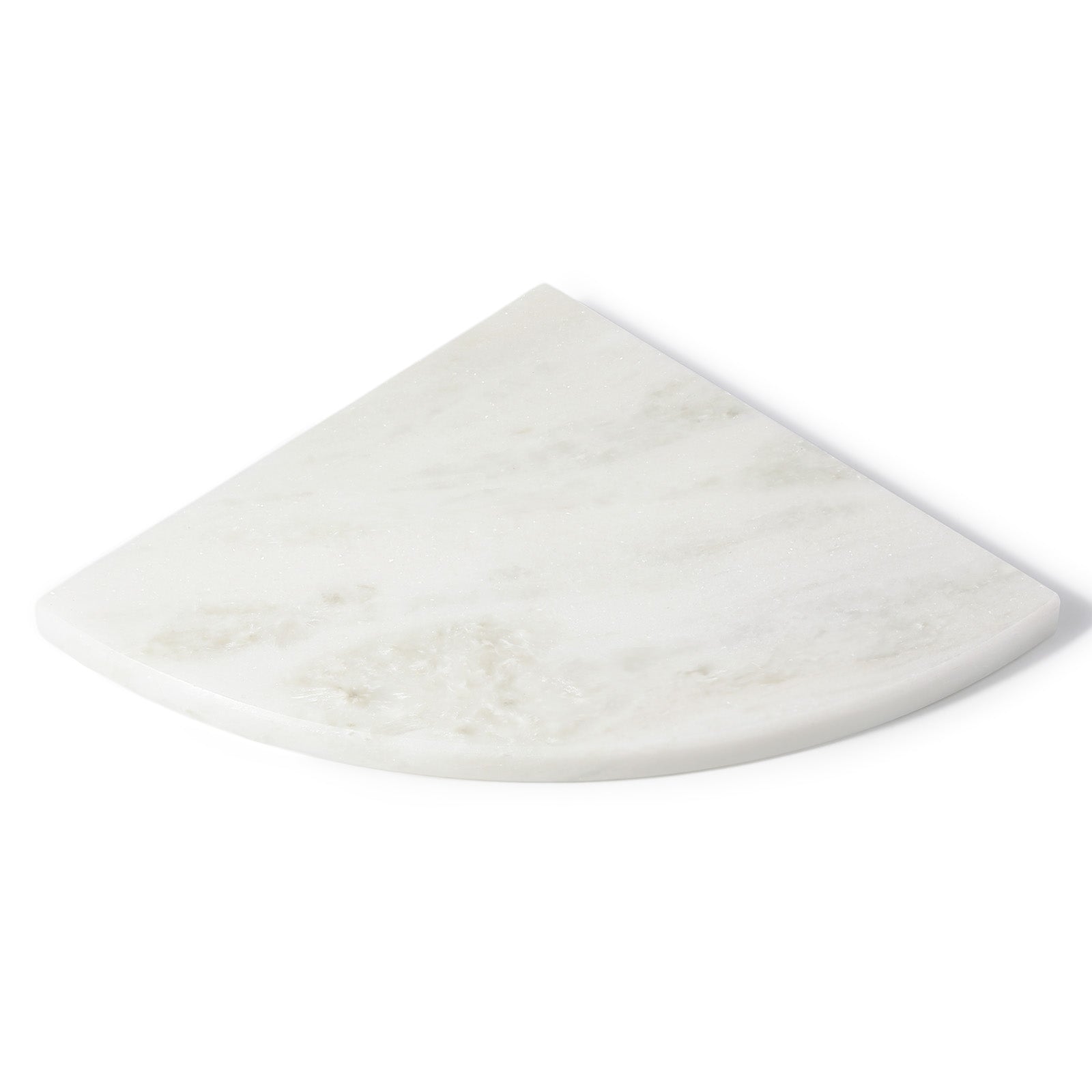 Koville Natural Marble corner shelf in Namib Fantasy for a bathroom corner