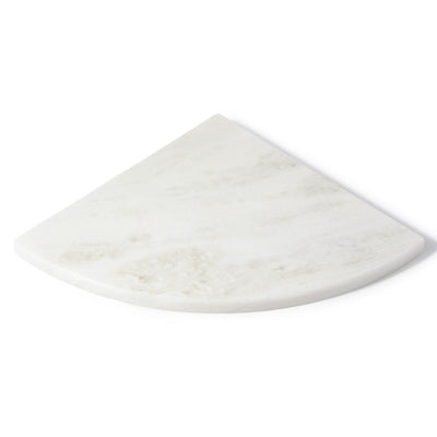 Koville Natural Marble corner shelf in Namib Fantasy for a bathroom corner