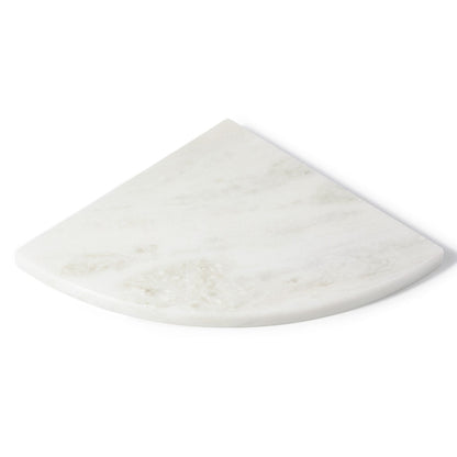 Koville Natural Marble corner shelf in Namib Fantasy for a bathroom corner